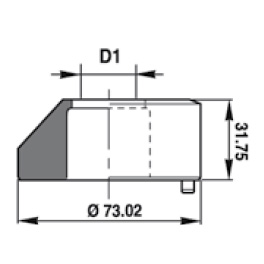 Matrice Ronde Schema Matrice ronde A26371 Ficep D. 33,60 mm pour poinçonneuse FICEP