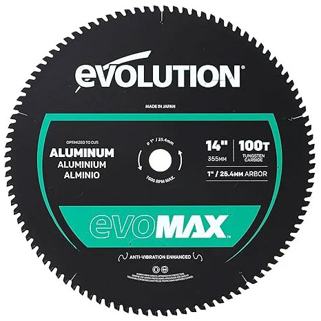 Lame aluminium EVOMAX 355 mm 100 dents