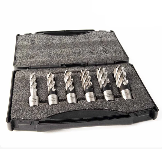 Kit de 6 fraises à carotter hss - Série longue 50 mm