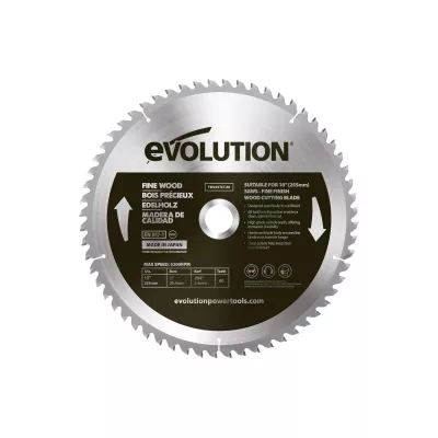 Lame de scie bois 255 mm 60 dents Evolution